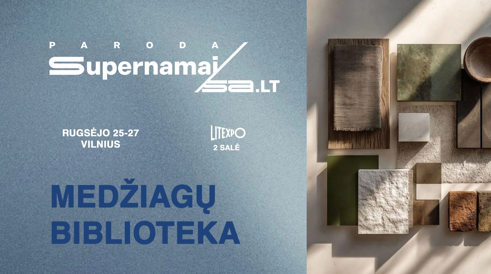 „Vegtomas“ medžiagos – tarp pagrindinių „Medžiagų bibliotekos“ akcentų parodoje „Supernamai / SA.LT“ 2026